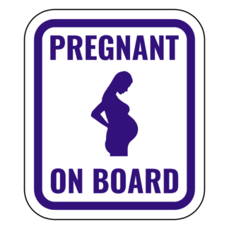 Pregnant On Board Sticker (Purple)